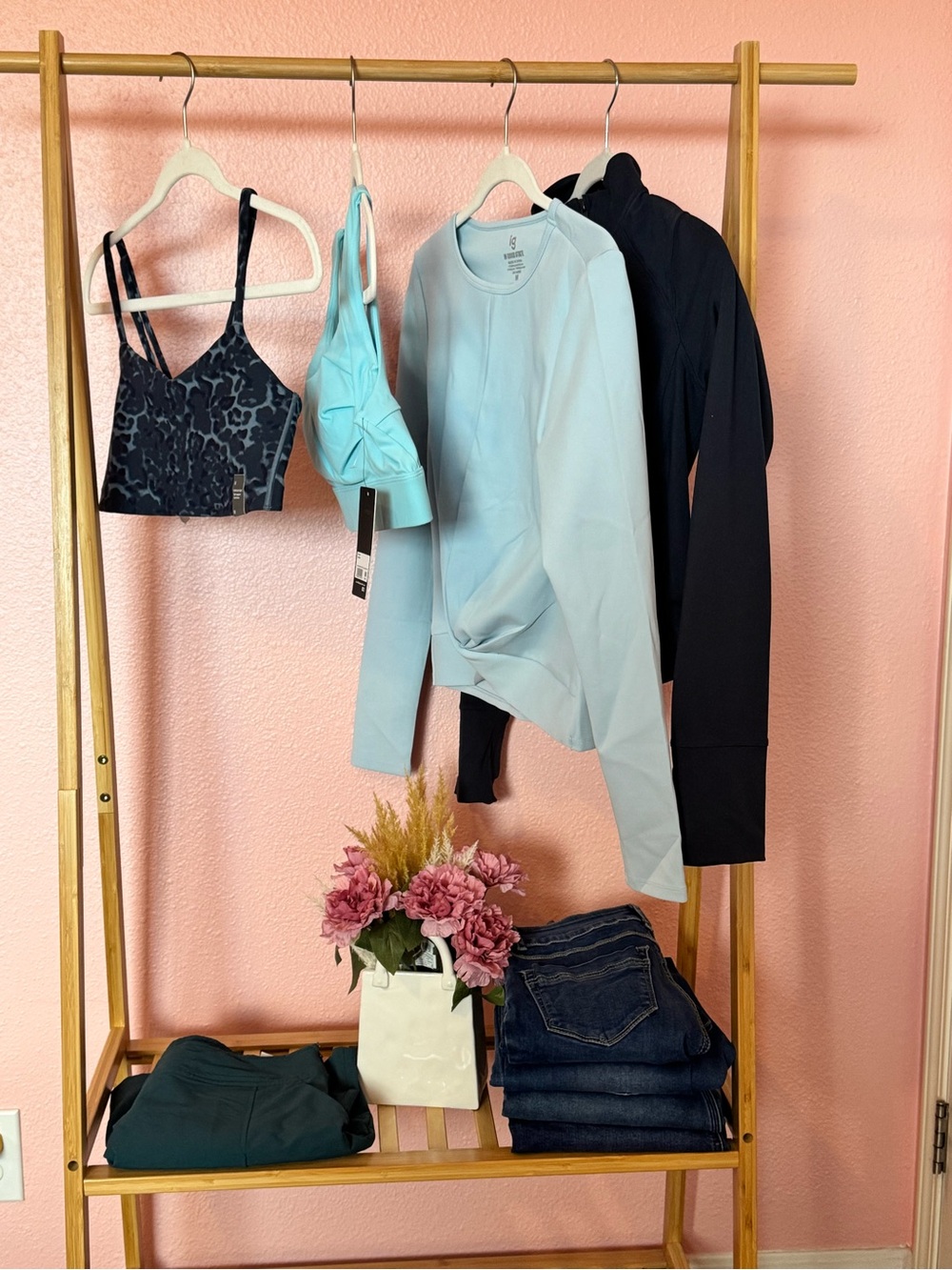 Womens Light Blue Long Sleeve Top